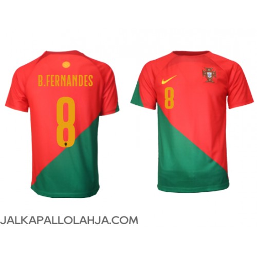 Portugali Bruno Fernandes #8 Kopio Koti Pelipaita MM-kisat 2022 Lyhyet Hihat